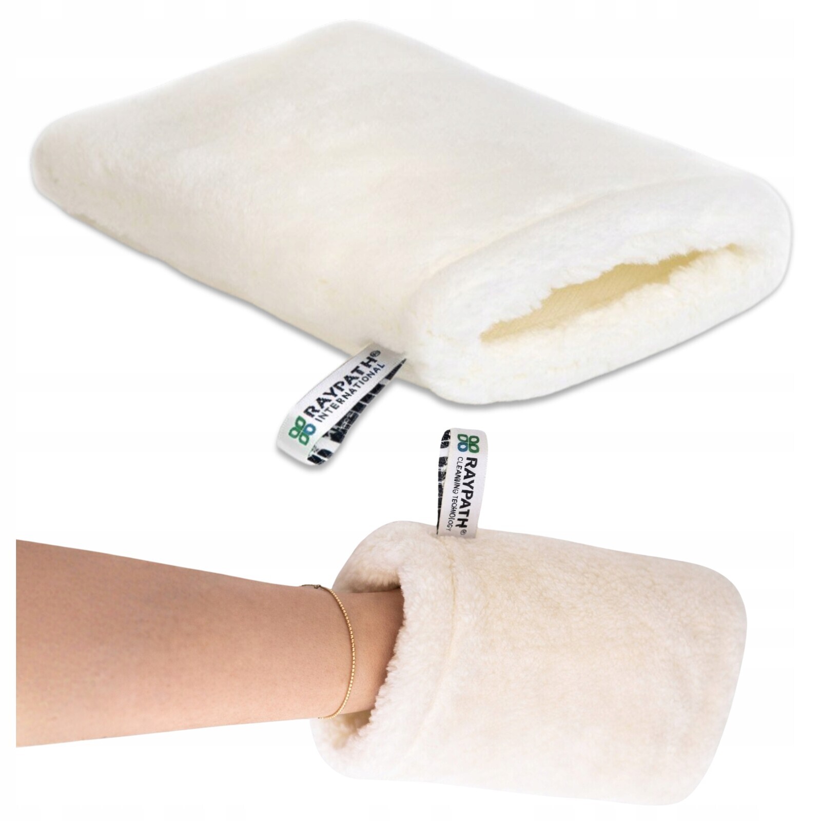 Raypath Bílá rukavice pro úklid domu, čištění, velikost M 15 x 22 cm, na mokro