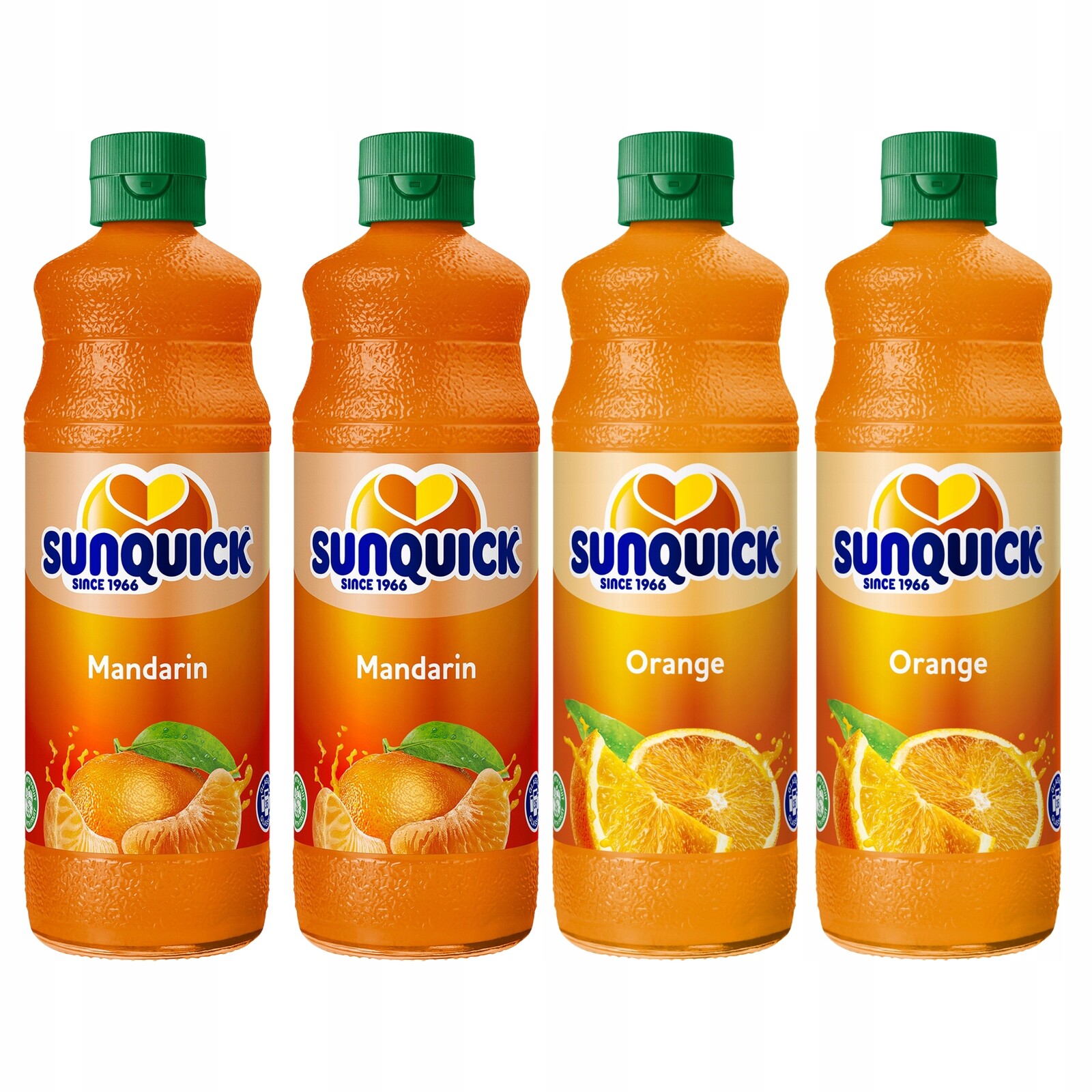 Sunquick Sada 4 sirupů s Citrusovými příchutěmi Pomeranč Mandarinka
