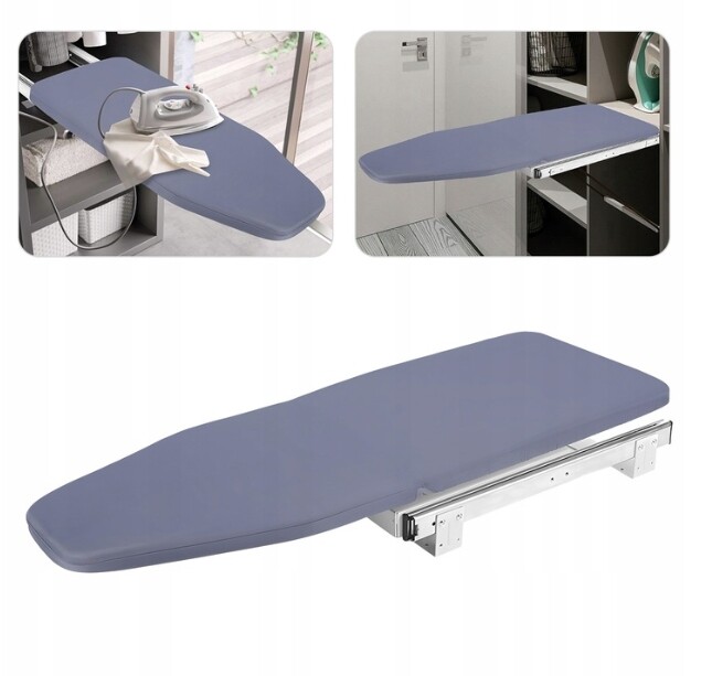 Šedá Skládací Žehlicí Deska Pro Domácnost