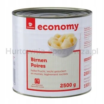 Tge Hrušky Půlky ovoce v lehkém sirupu 2500 g