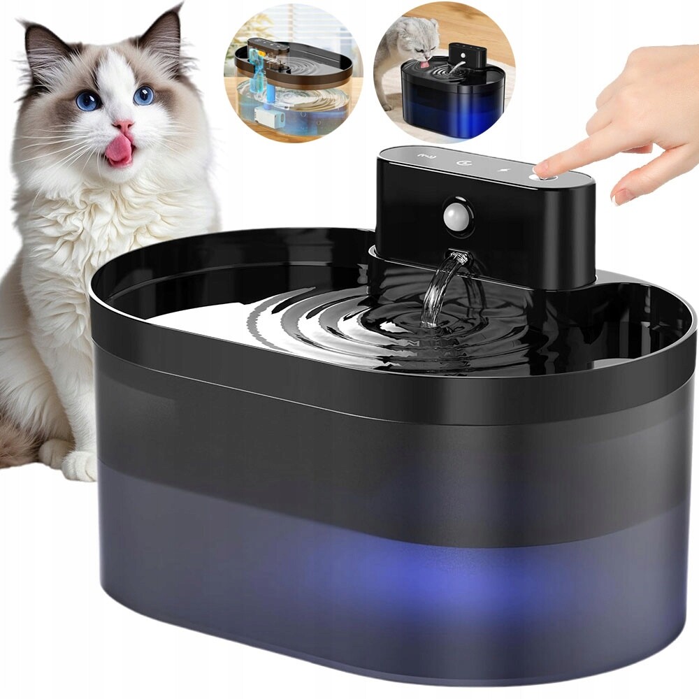 Bezdrátová Fontána 2600 Mah Usb Pro Zvířata S Pohybovým Senzorem