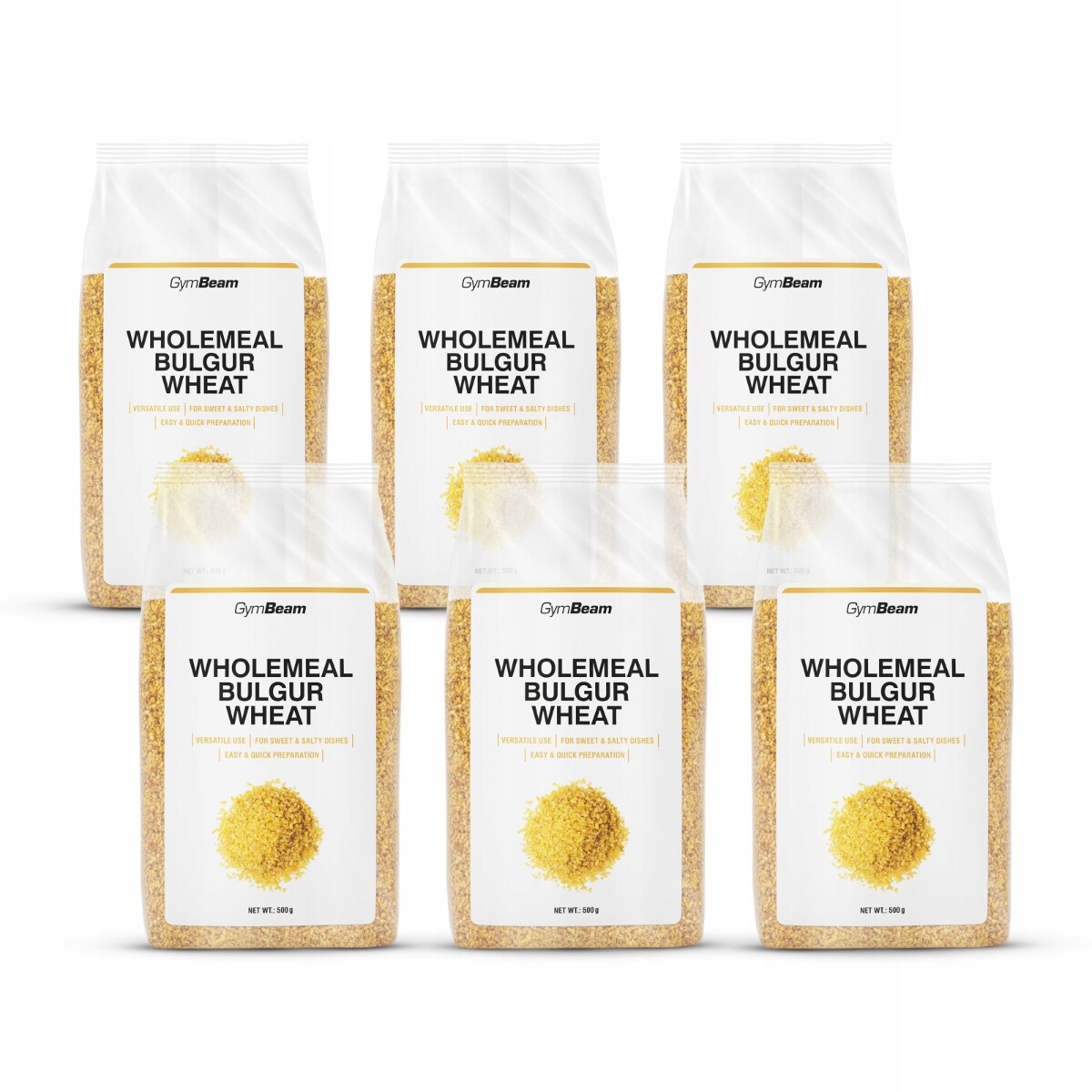 Bulgur Celozrnná Kaše S Vysokým Obsahem Vlákniny, Přírodní GymBeam 6 x