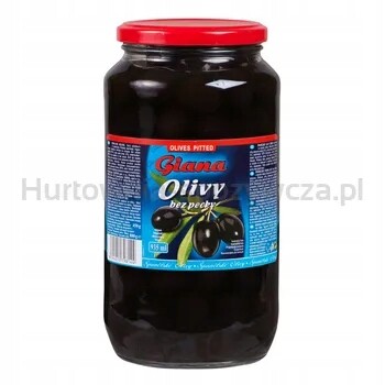 Giana Španělské černé olivy bez pecky ve slaném nálevu 935 ml