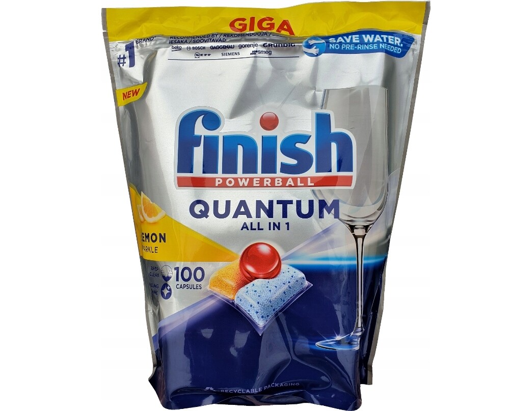 Kapsle Tablety Do Myčky Velký Giga Balíček Finish Quantum All in 1