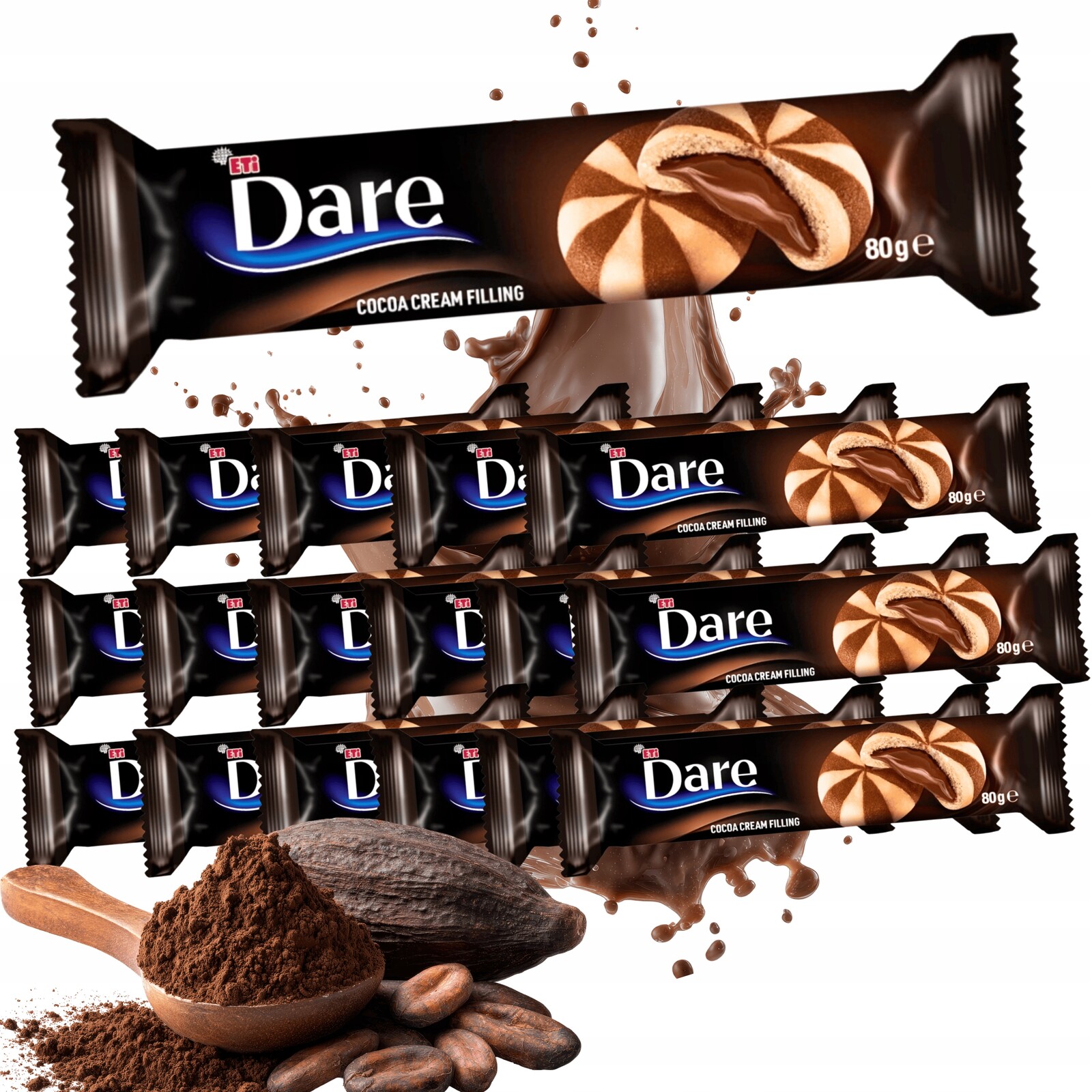 Eti Dare mozaikové sušenky s kakaovým krémem, sušenky 18 x 80 g