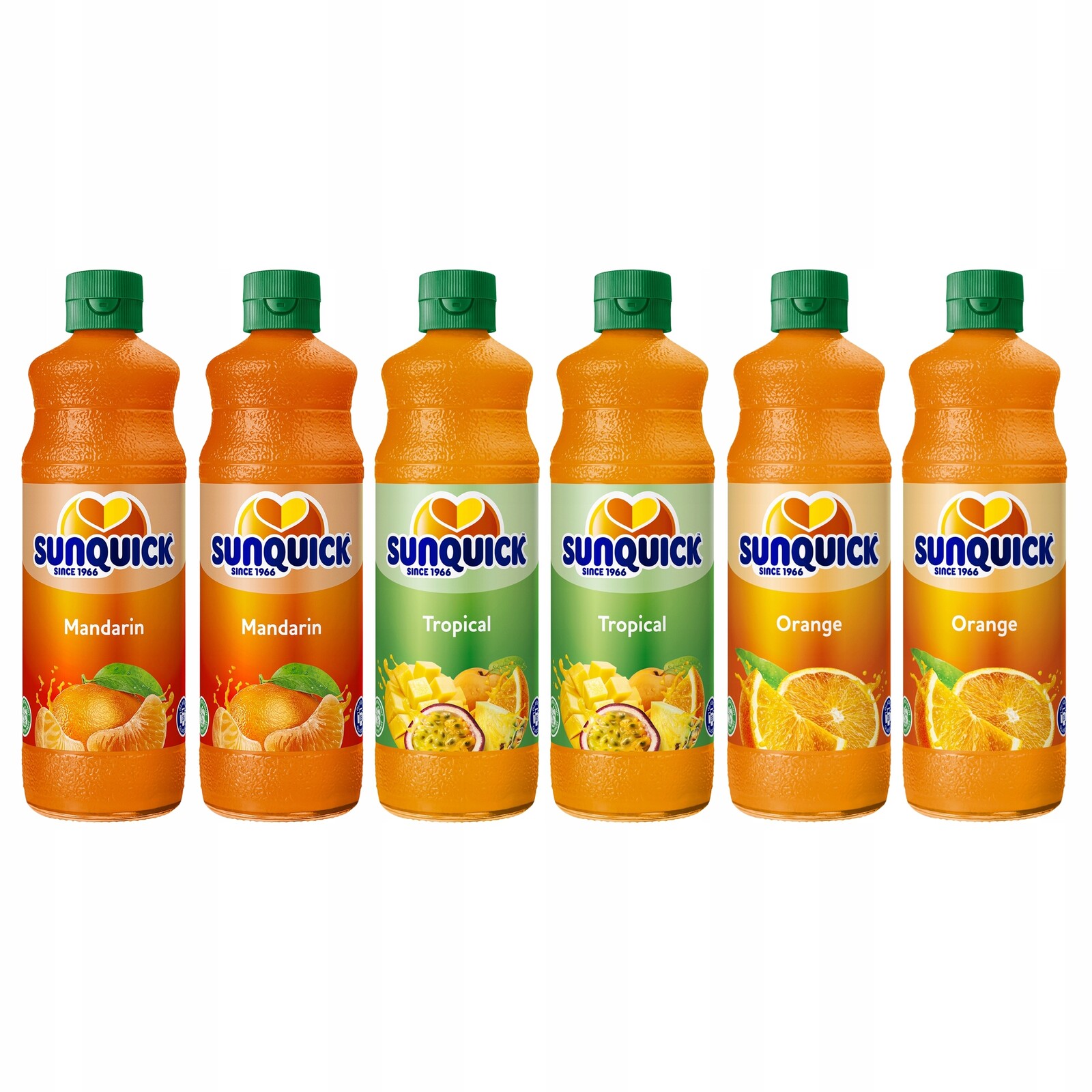 Sunquick Set 3 příchutí Tropické ovoce Pomeranč Mandarinka 6 x 700 ml