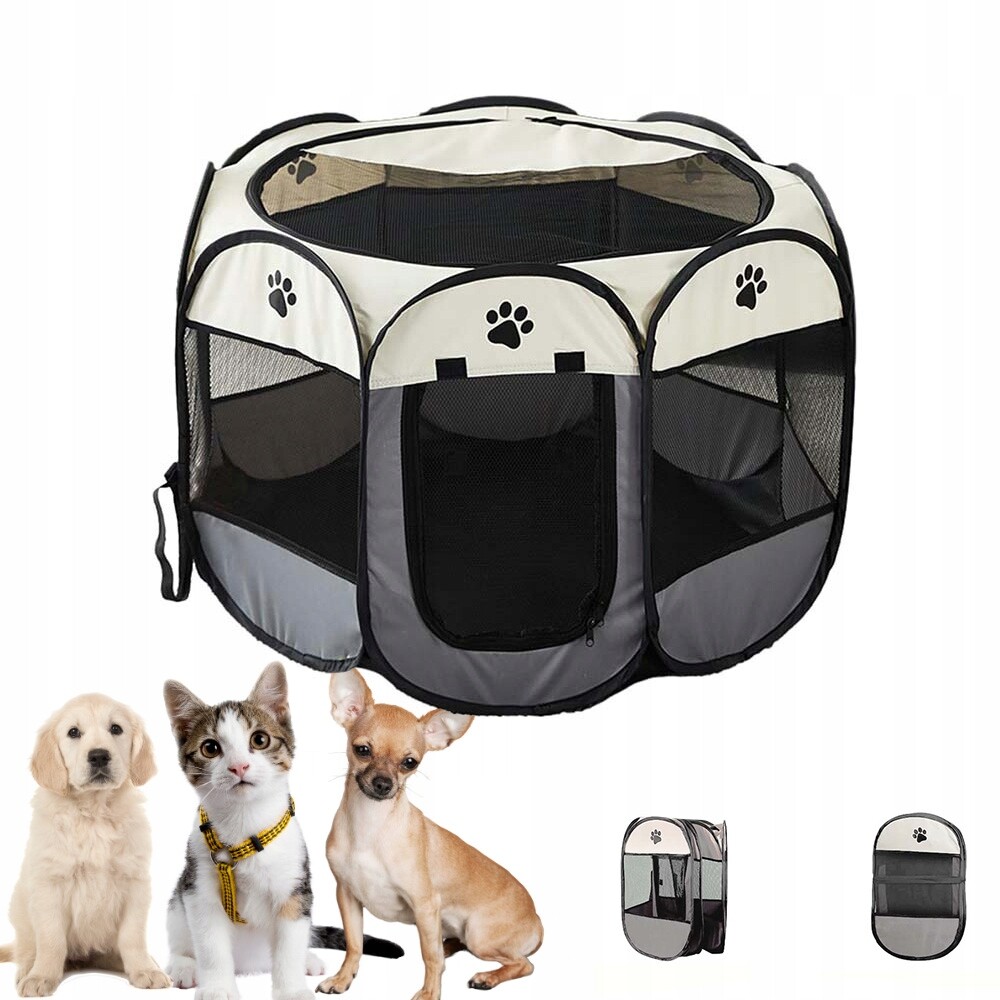 Kotec Pro Zvířata Psa Kočku Králíka Do Domácnosti Skládací Klec 91x91x58 CM