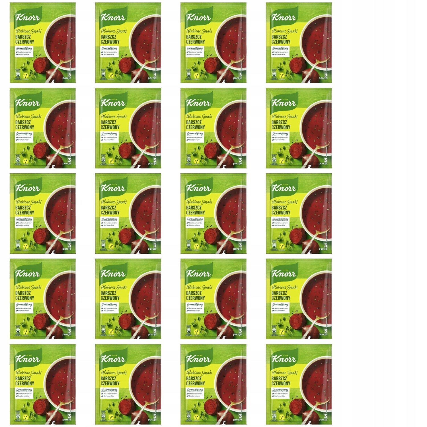 20 x 53 g Knorr boršč červený Karton