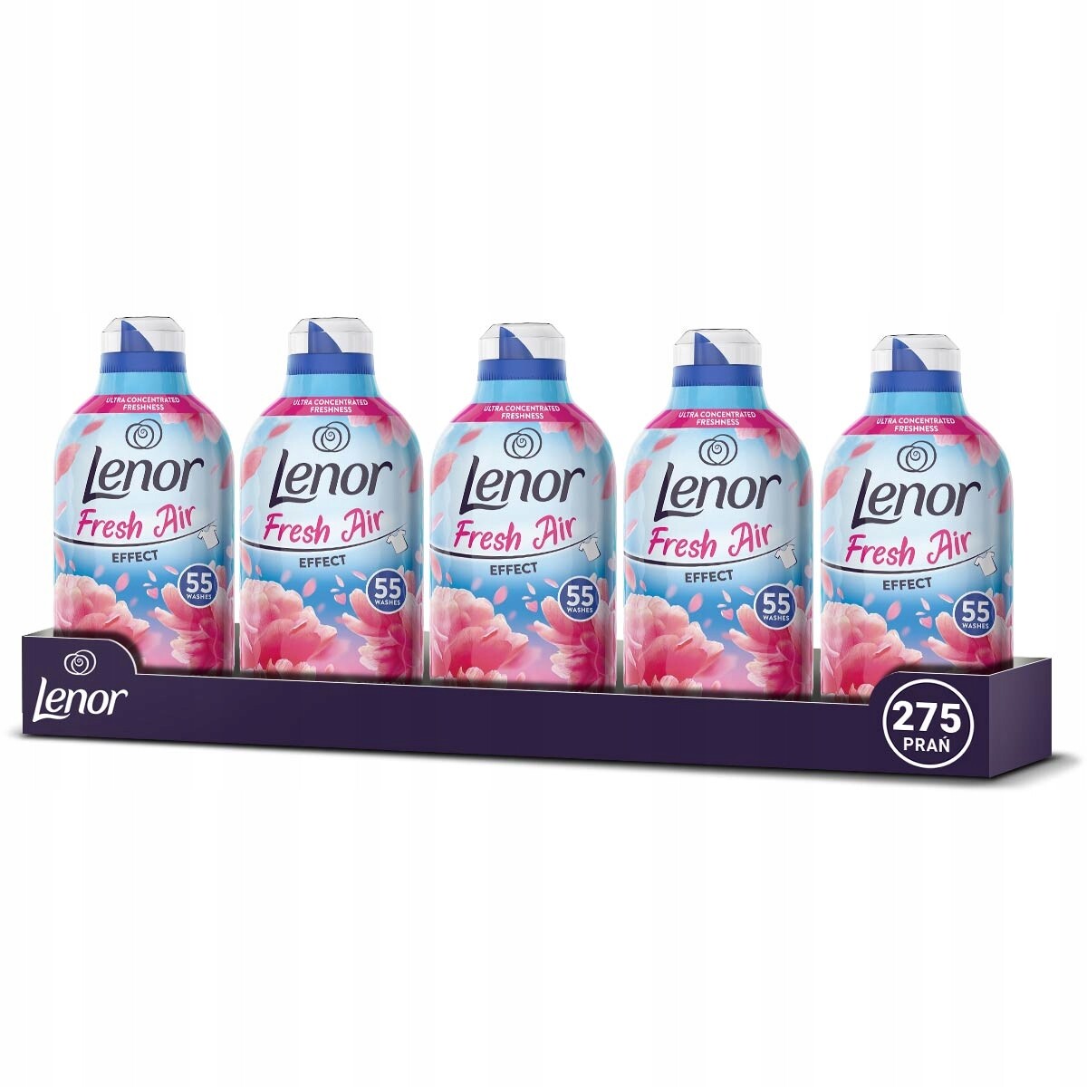 Sada Lenor Fresh Air Pink Blossom tekutá aviváž 275 praní, 5 x 770 ml