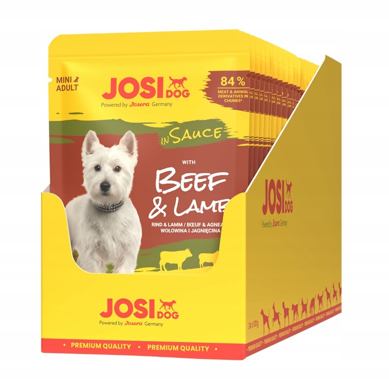 Josera JosiDog Hovězí & Jehněčí v Omáčce 24x100 g