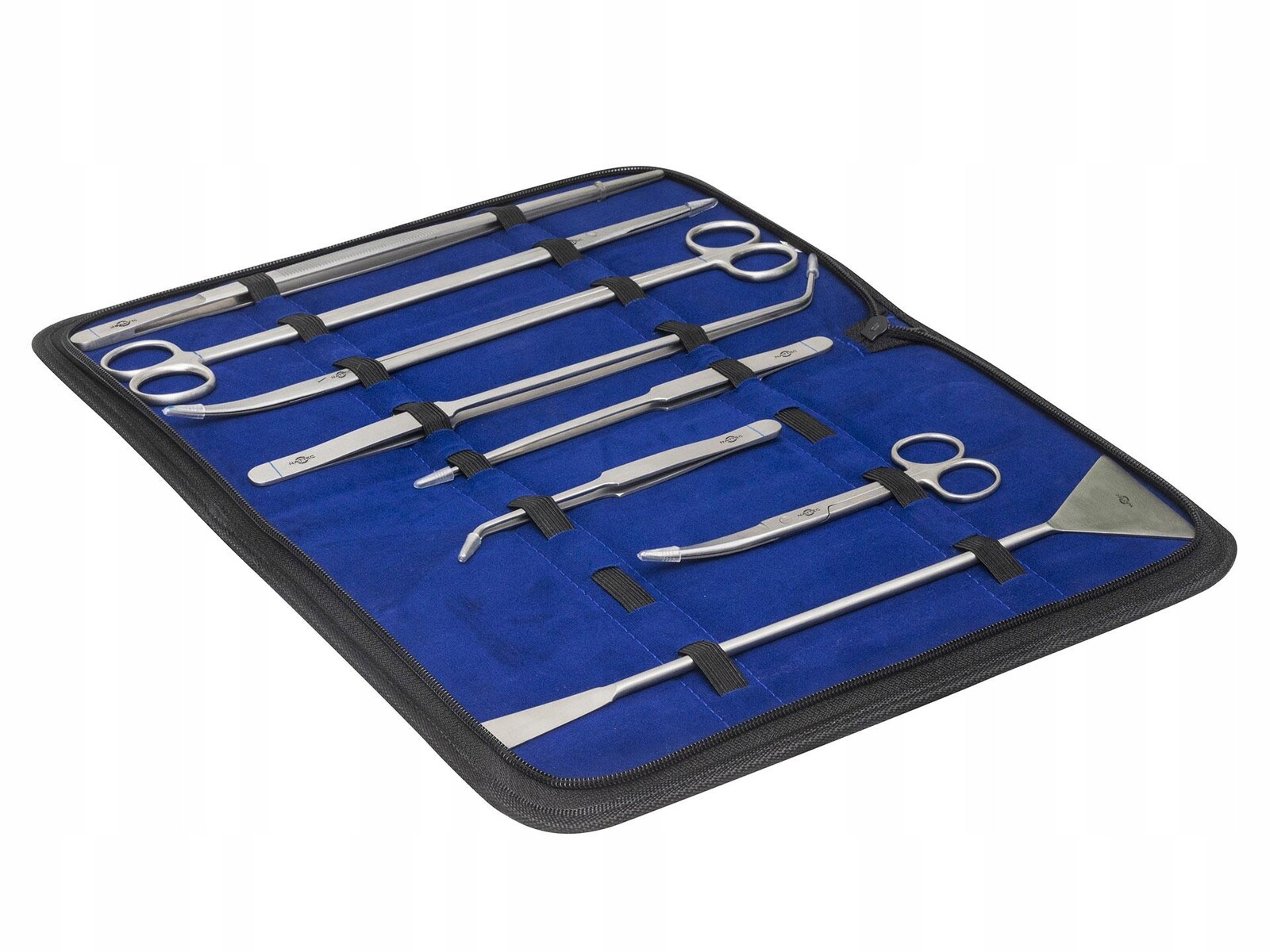 Sada Akvaristického Nářadí 8V1 Nůžky Pinzeta Špachtle Pouzdro