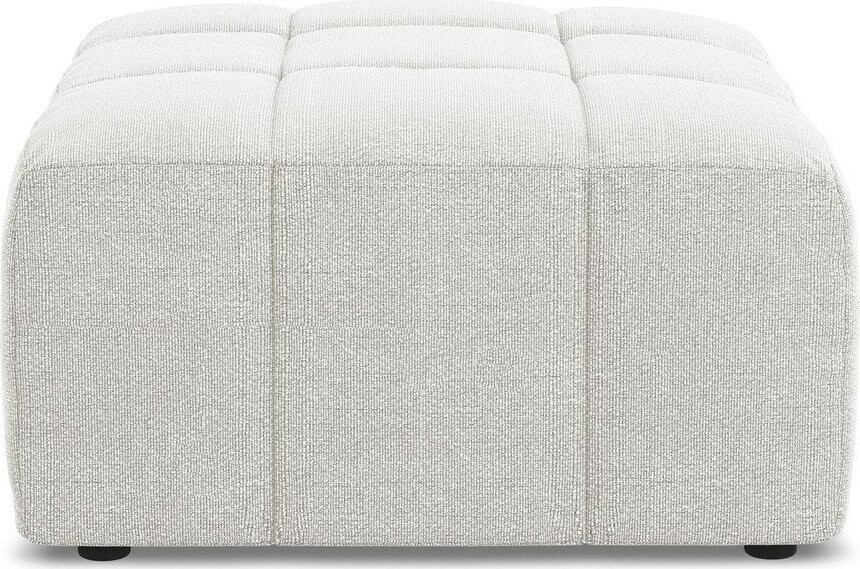 Bílá podnožka z textilie bouclé Aloha – Makamii