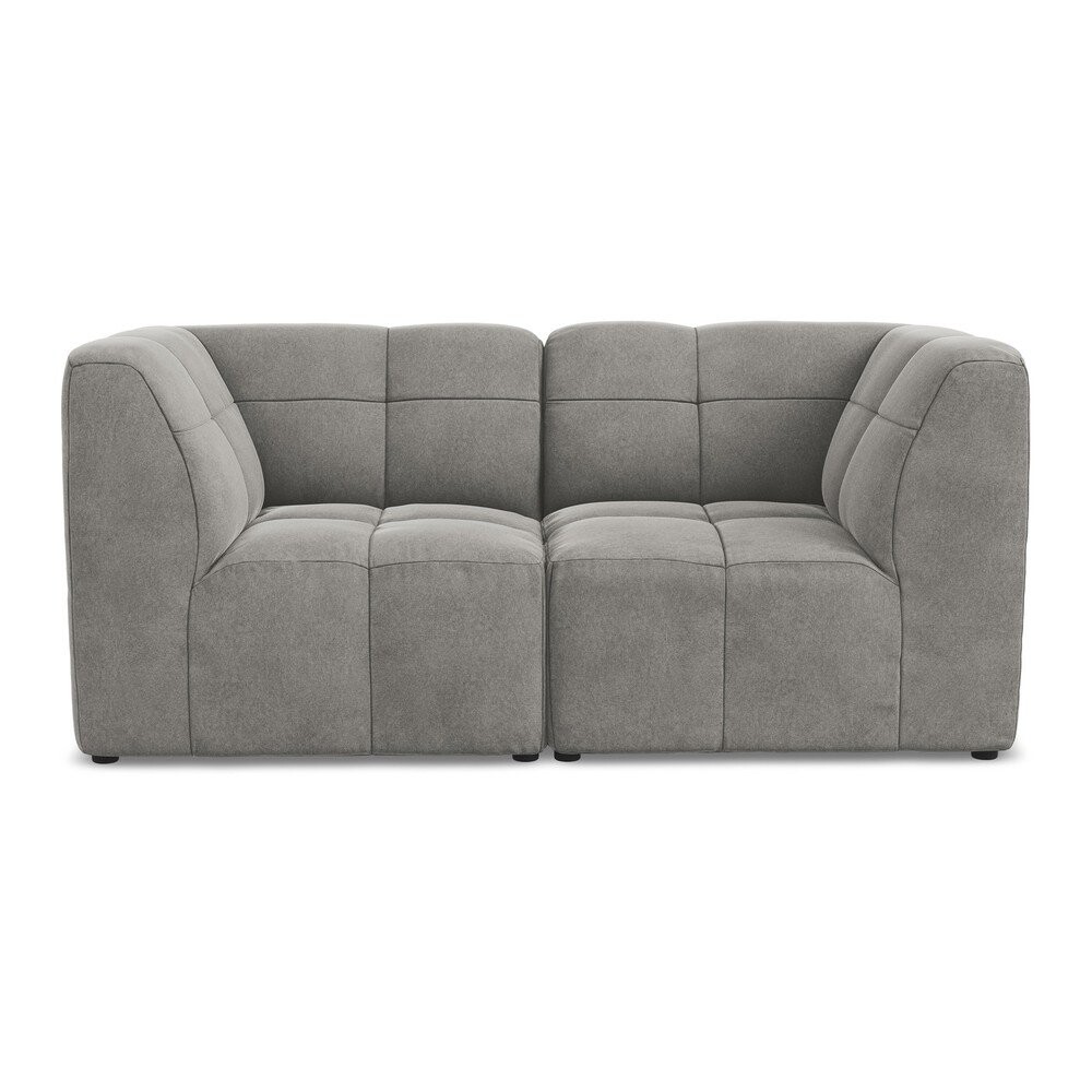 Šedá sametová pohovka 180 cm Aloha – Makamii