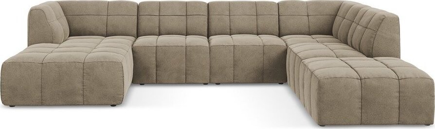 Hnědá sametová rohová pohovka (do 