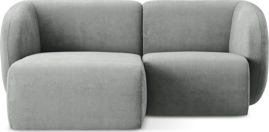 Šedá žinylková rohová pohovka (levý roh/s lenoškou) Lani – Makamii