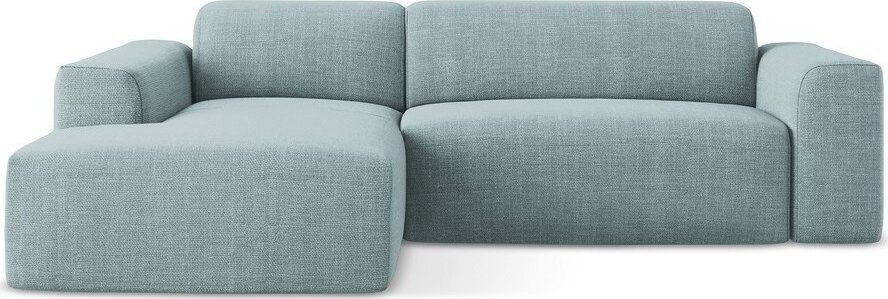 Modrá rohová pohovka (levý roh/s lenoškou) Keli – Makamii