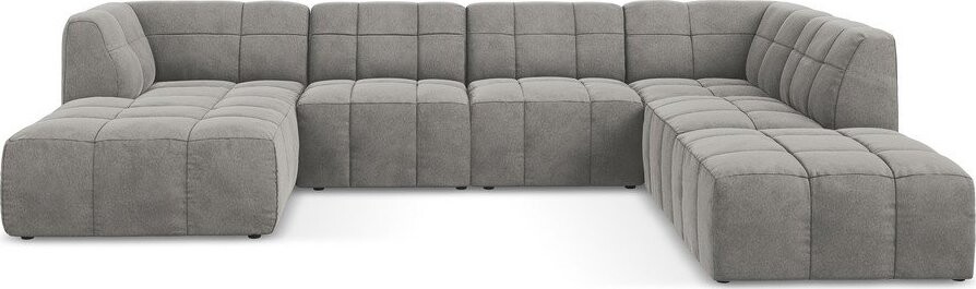 Šedá sametová rohová pohovka (do 