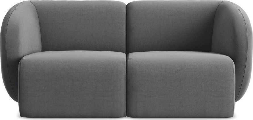 Šedá sametová pohovka 174 cm Lani – Makamii