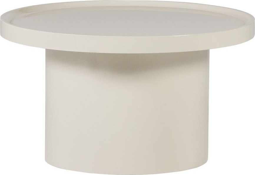Šedobéžový kulatý konferenční stolek ø 70 cm Veluna – WOOOD