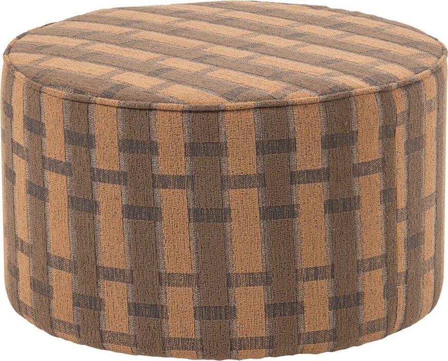 Růžový/hnědý žinylkový taburet Sarli – WOOOD