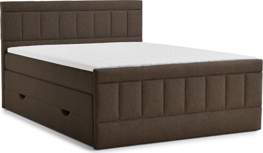Hnědá boxspring postel s úložným prostorem 160x200 cm Caya – Maison de Rêve