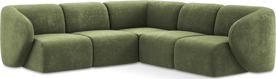 Zelená žinylková rohová pohovka Lani – Makamii