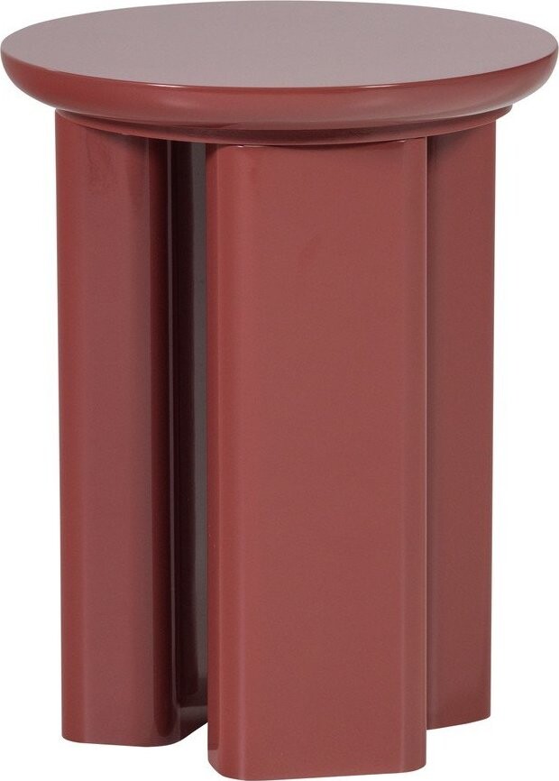 Lesklý kulatý odkládací stolek ø 40 cm Orivo – WOOOD