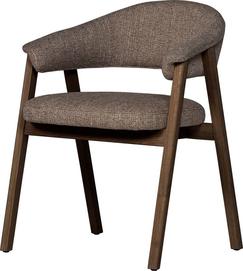 Hnědá čalouněná jídelní židle s područkami Tunar – WOOOD