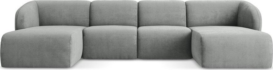 Šedá žinylková rohová pohovka (do 