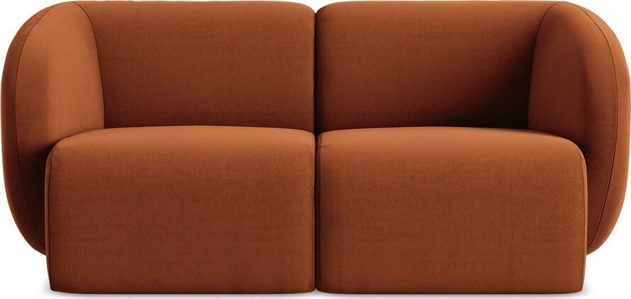 Sametová pohovka v terakotové barvě 174 cm Lani – Makamii