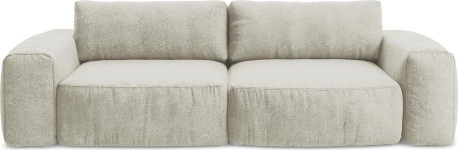 Béžová žinylková rozkládací pohovka 275 cm Kuki – Makamii