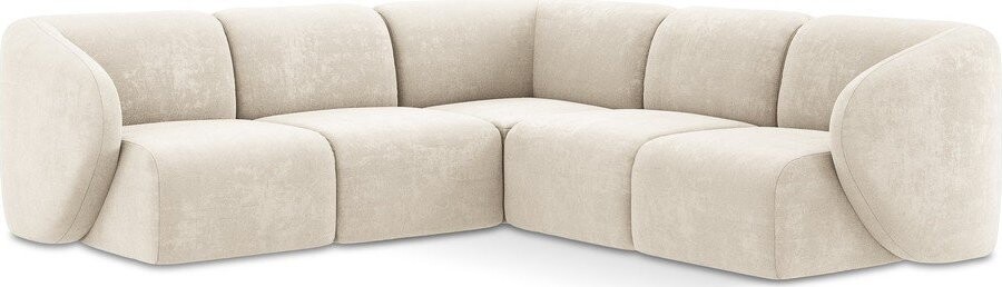 Béžová žinylková rohová pohovka Lani – Makamii