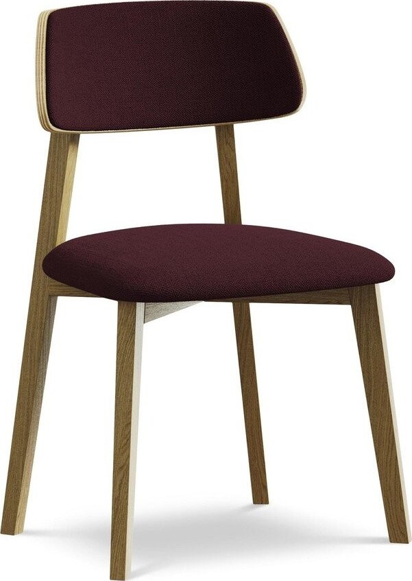 Vínová jídelní židle z masivního dřeva Niu – Makamii