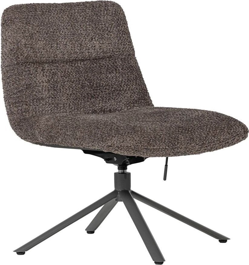 Hnědé otočné křeslo z textilie bouclé Soren – WOOOD