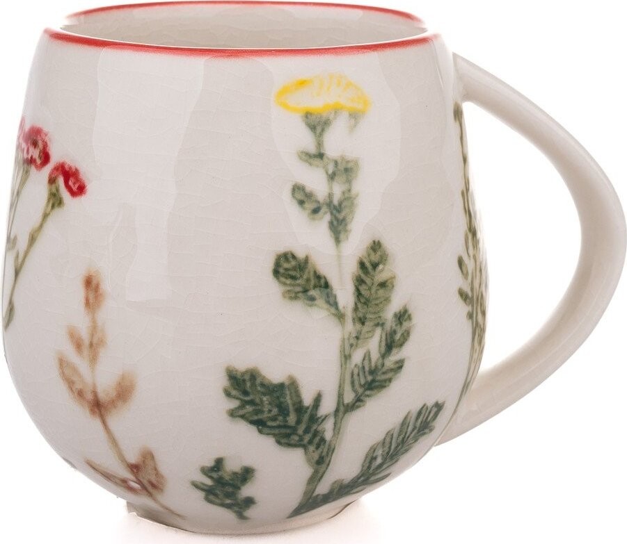 Bílý porcelánový hrnek 240 ml Flower Garden – Dakls