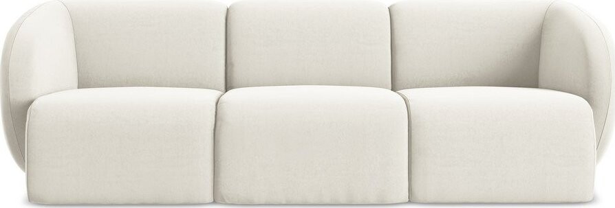 Béžová sametová pohovka 244 cm Lani – Makamii