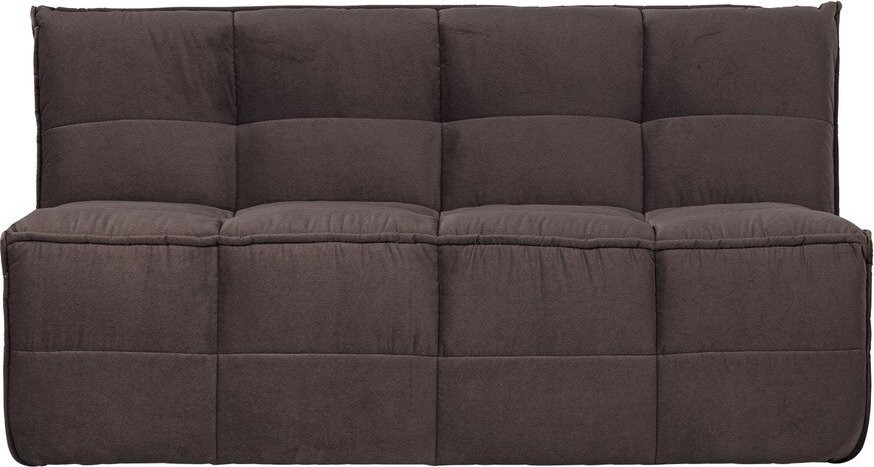 Hnědá sametová polstrovaná lavice Cluster – vtwonen