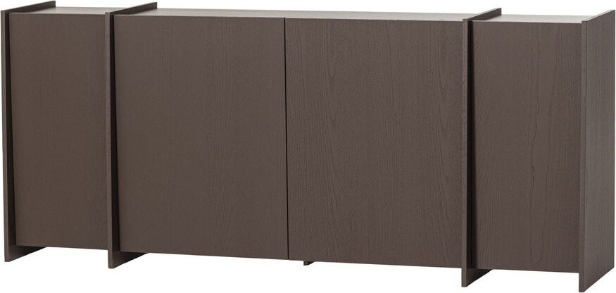 Tmavě hnědá komoda v dekoru jasanu 200x85x44 cm Brock – WOOOD