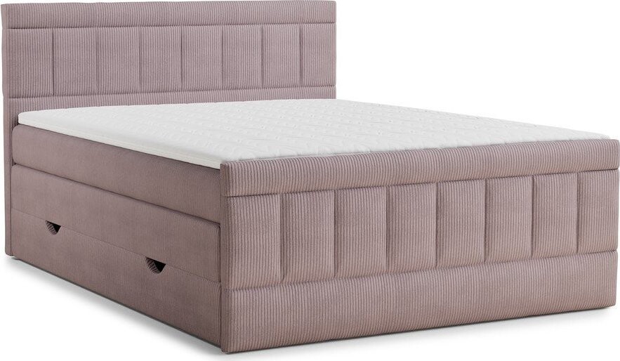 Fialová boxspring postel s úložným prostorem 160x200 cm Caya – Maison de Rêve