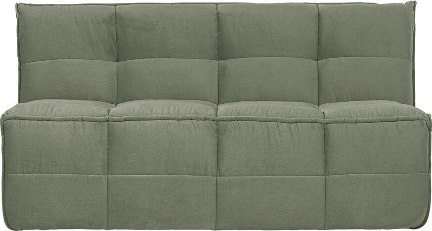 Zelená sametová polstrovaná lavice Cluster – vtwonen