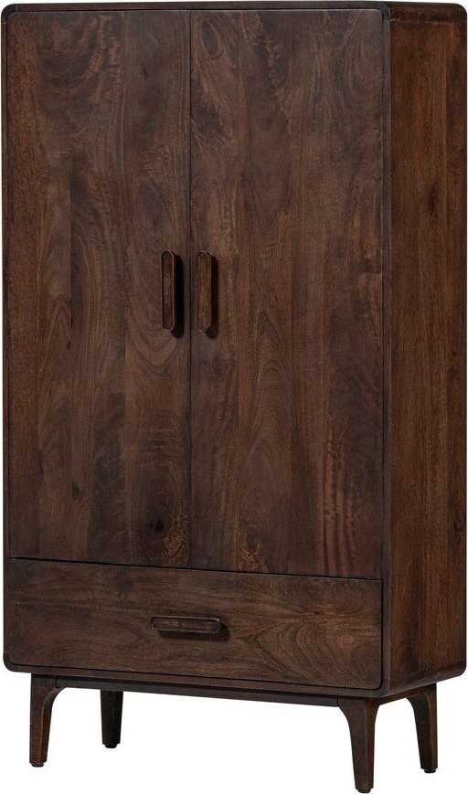Skříňka z mangového dřeva v tmavě přírodní barvě 85x150x35 cm Liya – WOOOD