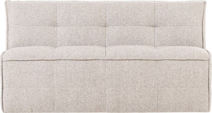 Béžová polstrovaná lavice z textilie bouclé Cluster – vtwonen