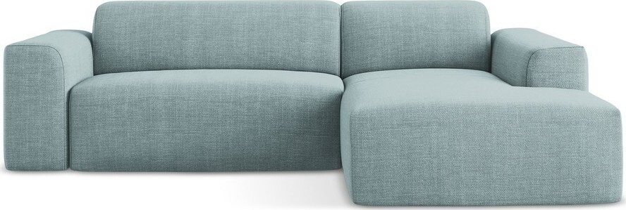 Modrá rohová pohovka (pravý roh/s lenoškou) Keli – Makamii