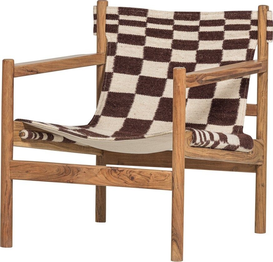 Hnědé dřevěné křeslo Zano – WOOOD