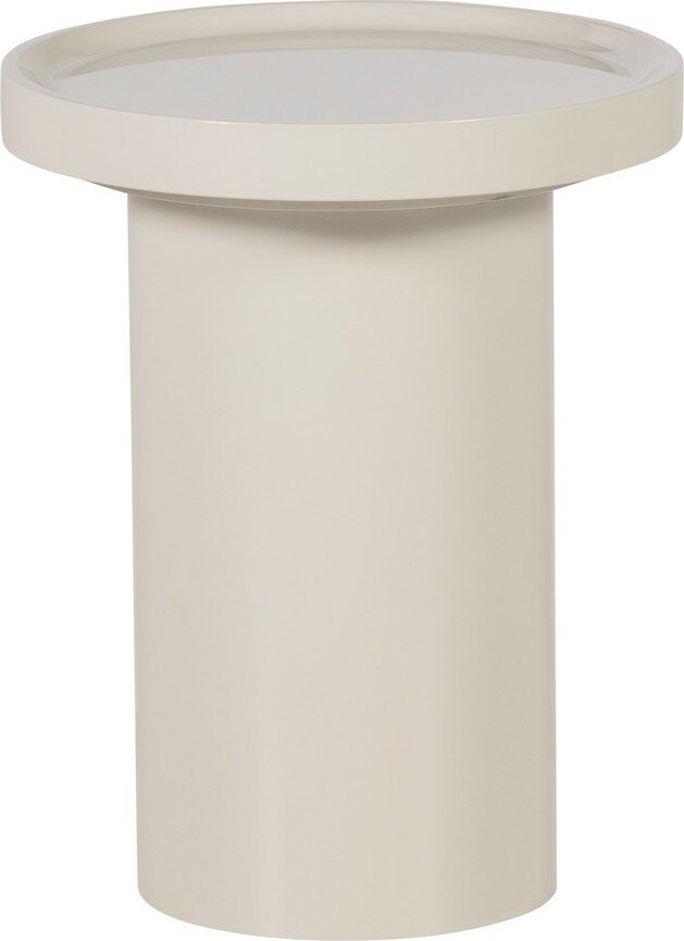 Lesklý kulatý odkládací stolek ø 40 cm Veluna – WOOOD