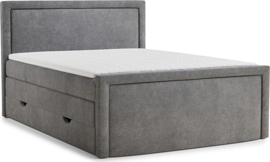 Šedá boxspring postel s úložným prostorem 180x200 cm Fresco – Maison de Rêve