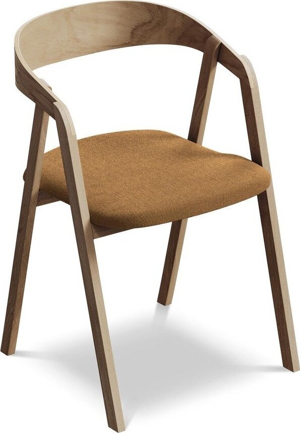 Jídelní křeslo z masivního dřeva v terakotové barvě Erika – Makamii