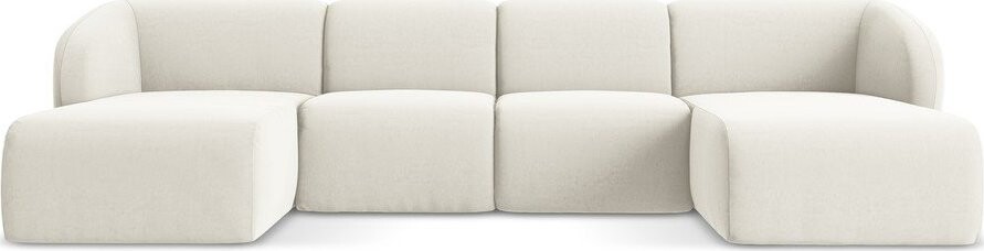 Béžová sametová rohová pohovka (do 