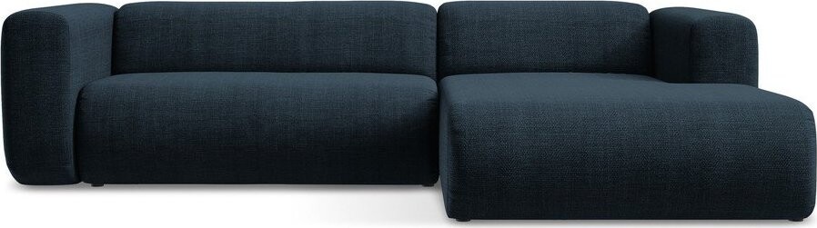 Modrá rohová pohovka (pravý roh/s lenoškou) Ekahi – Makamii