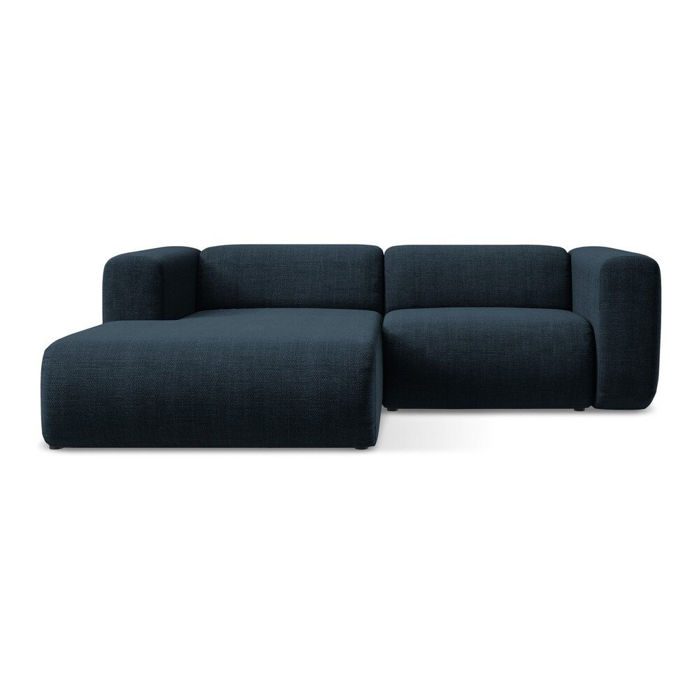 Modrá rohová pohovka (levý roh/s lenoškou) Ekahi – Makamii